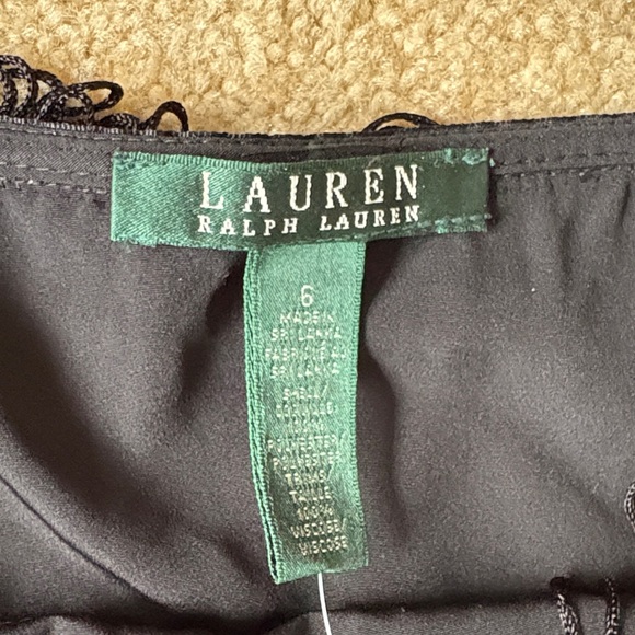 Ralph Lauren Elegant Black Camisole fringe cami size 6 - Picture 5 of 7